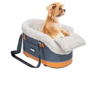 Siège D'auto pour Animaux De Compagnie - Carrier De Console Souple pour Chats De Petits Chiens, Sangles Réglables, Coussin Confortable, Poche De Rangement Intégrée | Siège Confortable pour Animaux De