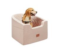 Siège d'Auto Pour Chien Petit Et Moyen Marron Avec Poche de Rangement Capacité 25kg