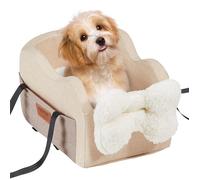 Siège D'auto pour Chiens de Petite Taille 3,6 kg-VEVOR-Lit de Voiture Sur Accoudoir Central pour Animal de Compagnie-Marron Clair
