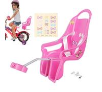 Siège De - 25x15x12cm Siège De Vélo Enfant | Accessoire Vélo Fille Chaise Transport Rose, Porte-Poupe Décoratif Avec Autocollants, Pour Fille Jeux Dë Rôle Et Balades Extérieur