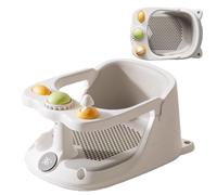 Siège de Baignoire Bébé, Chaise de Bain Anti-Dérapante avec Ventouses, Jouets Sécurisés pour Garçons et Filles avec Assise Stable