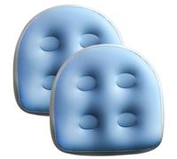 Siège de Baignoire Gonflable, 2pcs Silaire de Rappel Gonflable pour Bain à remous 18.5x14.6x5.9 Spa et Support arrière avec Tasse d'aspiration PVC étanche pour Les Adultes, Bleu