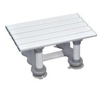 Siège de bain en plastique Medina - Hauteur 15 cm - Blanc