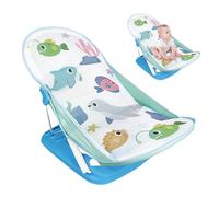 Siège de bain portable pliable pour bébé - Support réglable du raccord de lavage pour nourrisson - Station de salle de bain peu encombrante pour salle de bain, comptoir, utilisation domestique