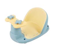 Siège de Bain Portable pour bébé pour Baignoire Assis, Chaise de Baignoire Pliable pour bébé de 6 à 18 Mois, Support de Dossier Réglable, Tapis Antidérapant, avec Ventouses (Bleu