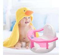 Siège de bain pour bébé, 32 x 28 x 32 cm, chaise de bain antidérapante pour bébé avec forte ventouse pour plus de stabilité, siège de bain pliable, jolie chaise de bain enveloppante pour de 6