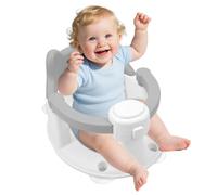 Siège de Bain pour Bébé à Partir de 6 Mois, Anneau de Bain avec 4 Ventouses pour la Douche ou la Baignoire, Chaise de Bain pour Bébé, Cadeaux de Bain pour Tout-petits et Nouveau-nés (Gris)