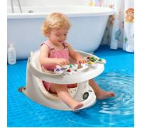 Siège de bain pour bébé - Anneau de Bain - 4 Ventouses Antidérapantes & Coussins - Détection température - Sécurité -6 mois et plus