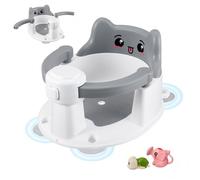 Siège de Bain pour Bébé Antidérapant Anneau Bain Bébé dès 6 Mois et Plus Transat Bain pour Bébé avec 4 Ventouses Puissantes