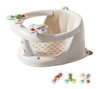 Siège de bain pour bébé avec jouets - Anneau de Bain - 4 Ventouses Antidérapantes & Coussins - Sécurité-Pour Enfants 6 Mois et Plus