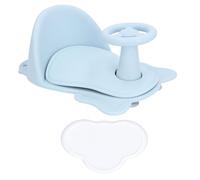 Siège de Bain pour bébé - Chaise de Bain-douche pour bébé avec Fond Réglable, Chaise de Bain pour Enfant avec Support de Rangement Antidérapant, Design Imitation Volant pour Se