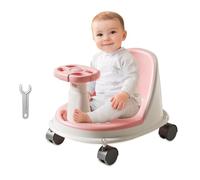 Siège de Bain pour Bébé Position Assise Siège de bain antidérapant avec | Chaise de Douche pour avec Roulettes Intégrées pour Garçons Filles Jeunes Parents Aidants Familles