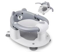 Siège de bain pour bébé, stable, avec 4 poches à ventouse, portable, pour douche ou baignoire, siège de bain ergonomique pour bébé de 6 à 18 mois