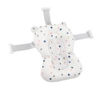 Siège de Bain pour bébé, Support pour bébé pour nouveau-né, Coussin de Baigneur Flottant, Sûr, Pliable et Réglable (Etoiles blanches)