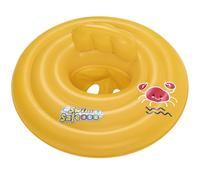 Siège de bain pour tout-petits, bouée gonflable avec assise et dossier 69 cm, 0-1 an