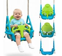 Siège de balançoire 3 en 1 avec sangle de sécurité pour enfants de 9 mois à 10 ans - Siège de balançoire réglable 3 en 1 pour bébé - Équipement de jeu en plein air - Accessoires de jeu en plein air