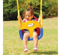 vidaXL Siège de Balançoire 3 en 1 pour Enfants, Chaise de Balançoire avec Ceinture et Dossier, Siège de Bébés avec Corde 94209