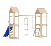 vidaXL Schommelzitje met touwladder en klimstenen PE blauw91695 Bleu G