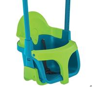 TP Toys Fauteuil Bébé Évolutif Quadpod 4 en 1 - Balançoire Bébé de 6 Mois à 8 Ans - Sangles d’Extension pour Portiques Hauts et Bas - Sécurisée et Confortable - Bleu/Vert