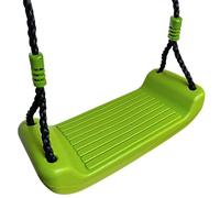 Siège de balançoire pour enfant en plastique vert pomme - Balançoire résistante aux intempéries avec anneau supérieur - Corde réglable de 90 à 150 cm - Charge maximale : 70 kg - Pour échafaudage