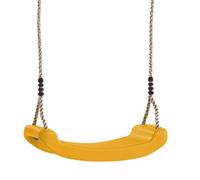 Siège de balançoire WICKEY pour enfant jaune- siège simple avec cordes réglables Ø10 mm - usage extérieur