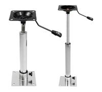 Siège de bateau - Base élévatrice télescopique en acier inoxydable, siège conducteur rotatif | Support de montage pour bateau gonflable Accessoire marin robuste et réglable