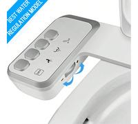 Siège de bidet dédié aux toilettes, siège de toilette bidet à double buse non électrique, auto-nettoyant avec pression d'eau réglable, convient pour le nettoyage avant et arrière, meilleur réglage de