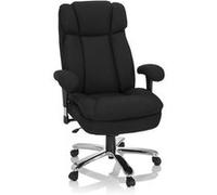hjh OFFICE 691013 Fauteuil De Bureau Builder XXL I Tissu, Chaise pivotant réglable en Hauteur, Dossier Haut et Appui tête, Noir