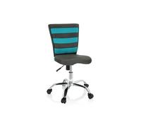 hjh OFFICE KIDDY Comfort 661008 Chaise de Bureau pivotante pour Enfant et Adolescent en Maille Gris/Turquoise Taille Unique