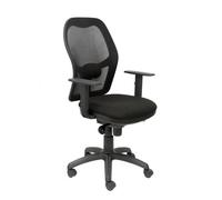 Siège De Bureau Ergonomique Avec Mécanisme Synchro, Accoudoirs Réglables Et Dossier Réglable En Hauteur En Maille Respirante Noire Noir