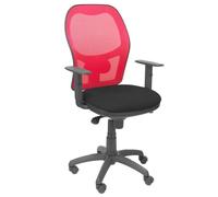 Siège De Bureau Ergonomique Avec Mécanisme Synchrone, Accoudoirs Réglables Et Hauteur Réglable Dossier En Maille Respirante Rouge Noir
