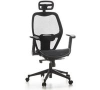 Siège de bureau / Fauteuil de direction AIR-PORT, tissu maille noir hjh OFFICE Multicolore G