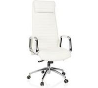 Siège de bureau / Fauteuil de direction ASPERA 20, cuir Nappa, ivoire hjh OFFICE Multicolore G