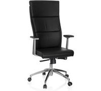 Siège de bureau / Fauteuil de direction MONZA 20, cuir noir hjh OFFICE Noir G
