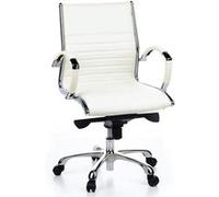 Siège de bureau / Fauteuil de direction PARMA 10, cuir crème, chromé hjh OFFICE Multicolore G
