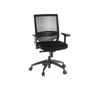 Siège de bureau / Fauteuil de direction PORTO BASE, assise tissu / dossier maille, noir hjh OFFICE Multicolore G