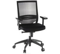 Siège de bureau / Fauteuil de direction PORTO BASE, assise tissu / dossier maille, noir hjh OFFICE Multicolore G