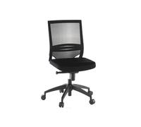 hjh OFFICE 657210 Chaise de Bureau, Chaise Bureau Porto ECO Noir, siège pour Un Usage Professionnel, sans accoudoirs, Dossier Moyen inclinable en Tissu Maille Respirant, Soutien Lombaire Adaptable,