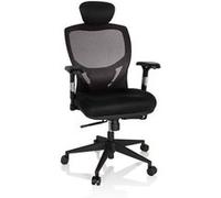 Siège de bureau / Fauteuil de direction VENUS BASE, assise tissu / dossier gris argenté / noir Gris/Noir G