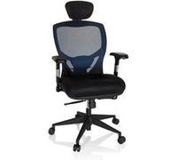 Siège de bureau / Fauteuil de direction VENUS BASE, assise tissu / dossier maille bleu / noir Multicolore G