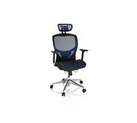 Siège de bureau / Fauteuil de direction VENUS ONE, tissu maille bleu