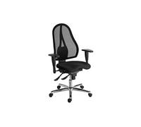 Topstar Chaise de Bureau Open Point Sitness Dossier Maille avec accoudoirs réglables 3D - Noir