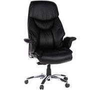 hjh OFFICE XXL Fauteuil de Direction Prado Similicuir Noir Fauteuil de Bureau Confortable avec Rembourrage épais, Dossier Haut
