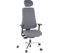 Siège de bureau / Siège de direction PRO-TEC 400, tissu anthracite, alu poli hjh OFFICE Multicolore G