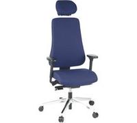 hjh OFFICE Chaise de Bureau Professionnelle Pro-TEC 400 Tissu Bleu Chaise pivotante Ergonomique, Charge maximale 150kg, Dossier Haut
