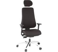 Siège de bureau / Siège de direction PRO-TEC 400, tissu noir, alu poli hjh OFFICE Multicolore G