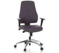 Siège de bureau / Siège pivotant PRO-TEC 200, tissu anthracite, aluminium poli hjh OFFICE Multicolore G