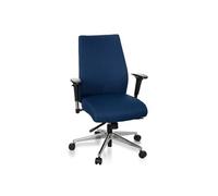 hjh OFFICE Chaise de Bureau Professionnelle Pro-TEC 250 Tissu Bleu Chaise pivotante Ergonomique, Profondeur d'assise & accoudoirs réglables