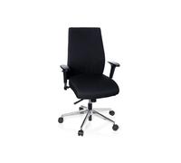 hjh OFFICE Chaise de Bureau Professionnelle Pro-TEC 250 Tissu Noir Chaise pivotante Ergonomique, Profondeur d'assise & accoudoirs réglables