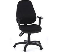 hjh OFFICE 702000 Chaise de Bureau Zenit Pro Tissu Noir Fauteuil de Bureau Ergonomique, Dossier réglable, rembourré